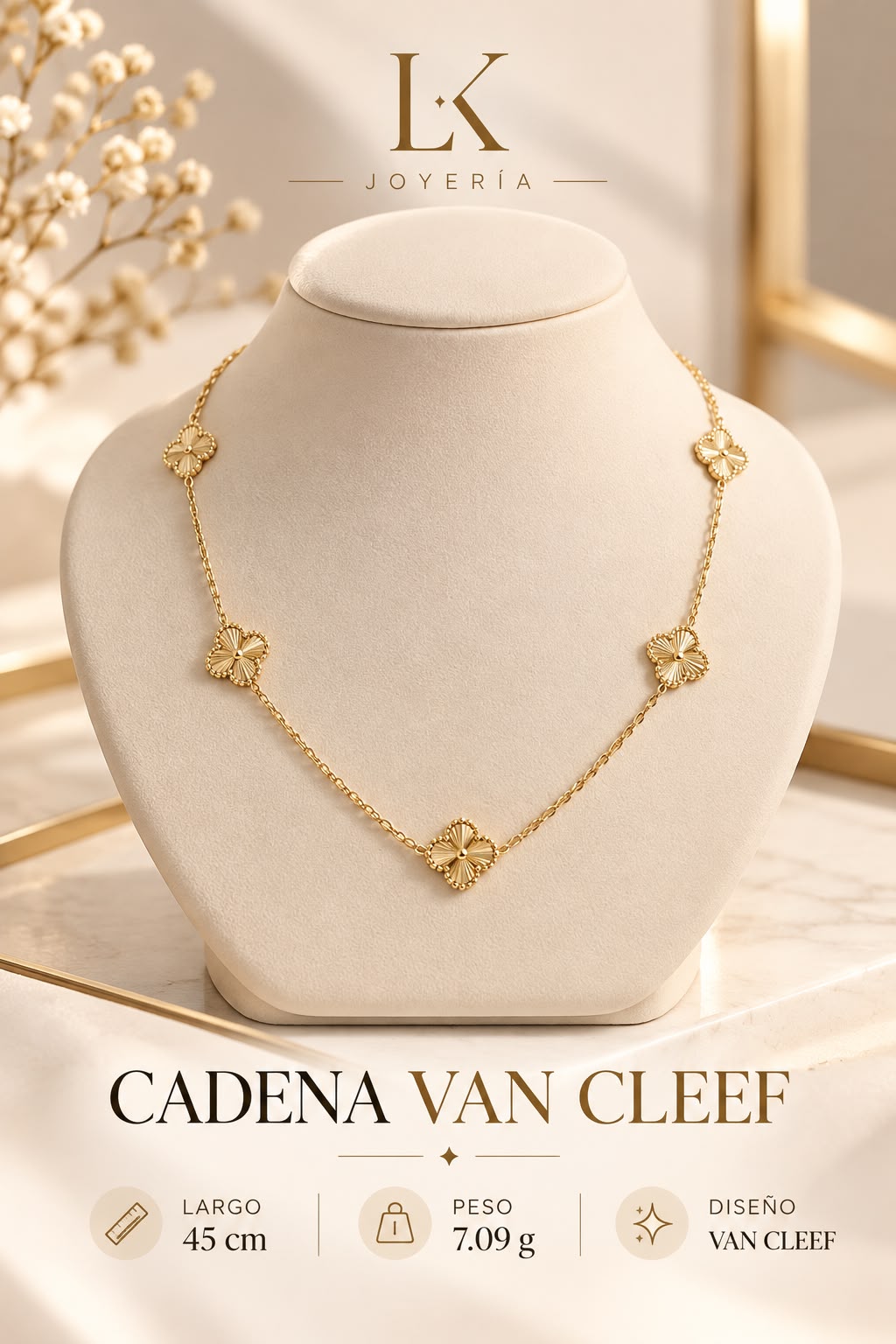 CADENA VAN CLEF 10K 45CM 7.09GR